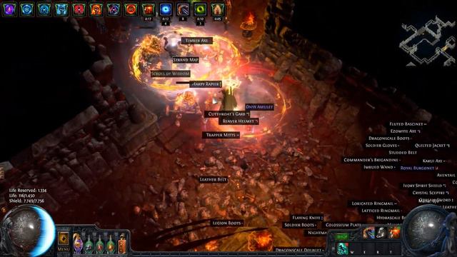 Path of Exile Full Uber Atziri run Reave/Double strike low life смотреть онлайн