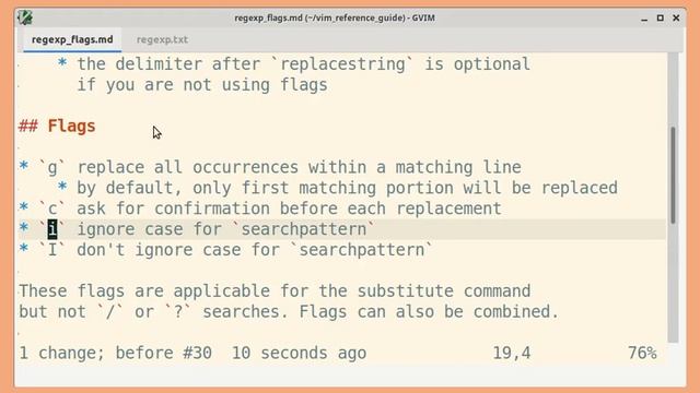 Vim regexp: Flags смотреть онлайн