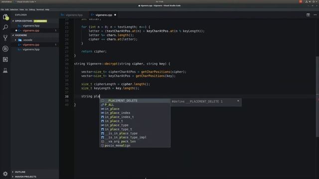 Vigenere Cipher [C++] CRYPTOGRAPHY #2 смотреть онлайн