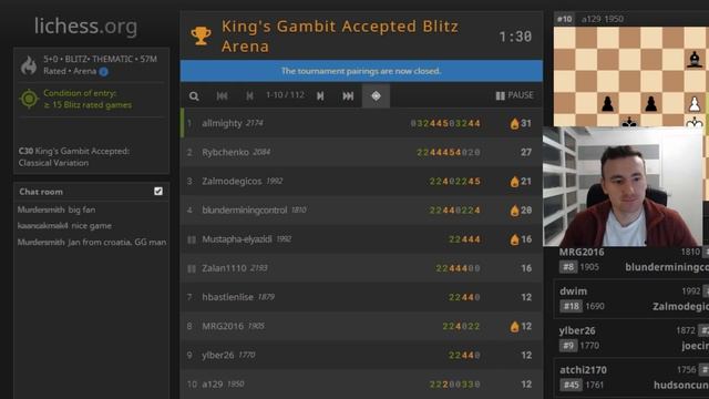 Chess Stream #32: King's Gambit Accepted Crusade смотреть онлайн