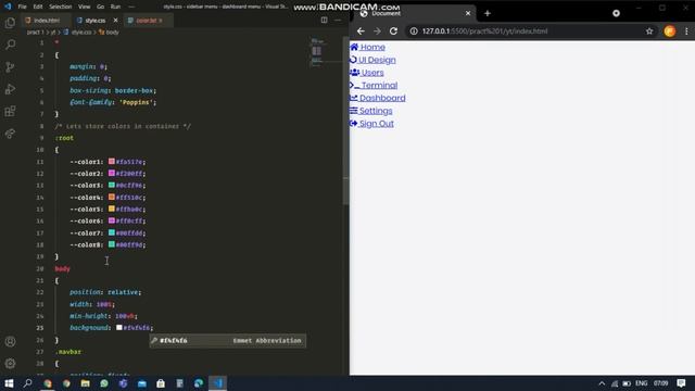 How to Create Sidebar Menu Using Html & CSS | Dashboard menu смотреть онлайн