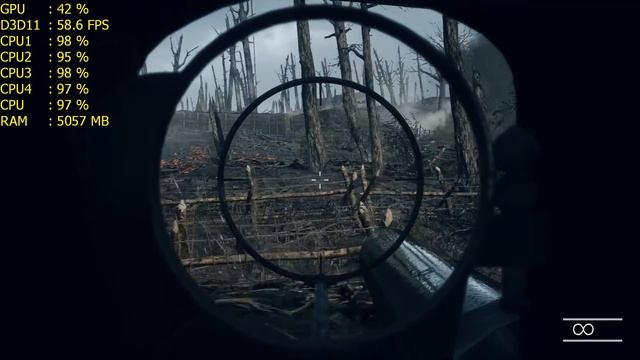 AMD 880k + GTX 1070 Battlefield 1 Campaign Ultra 1080p Max Settings смотреть онлайн