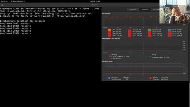 Web api benchmark: PHP (Laravel) vs Rust (actix-web) смотреть онлайн