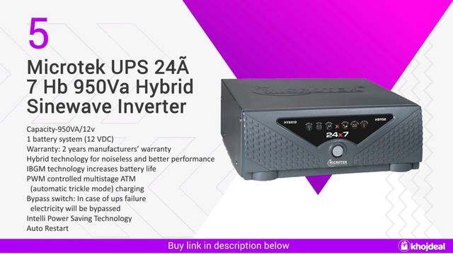 Best Inverter for Home in India - Price & Review | Luminous, Microtek, VGuard, LivGaurd, Exide смотреть онлайн