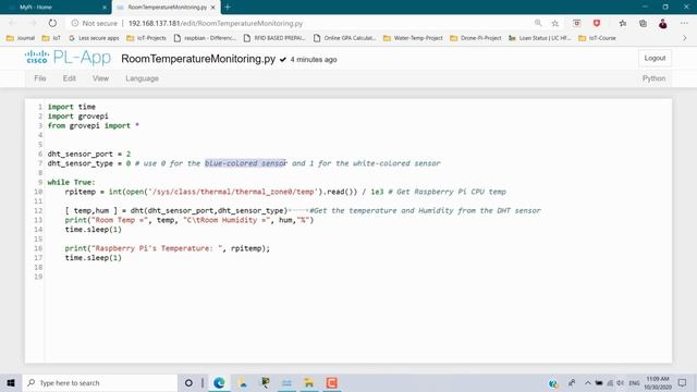 IoT Real Device Part -10 Temperature Monitoring System using RASPBERRY PI & GROVE PI DHT11 SENSOR смотреть онлайн