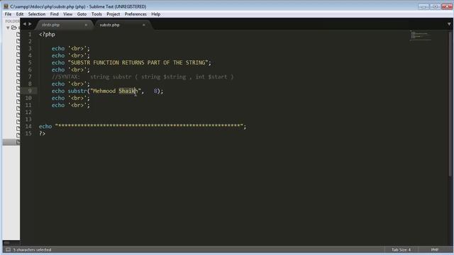 What is SUBSTR function in PHP смотреть онлайн