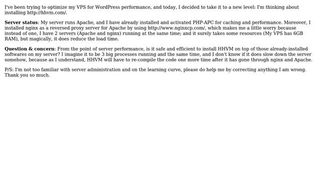 Is it safe and efficient to install HHVM on top Apache server with nginx as reversed proxy? смотреть онлайн