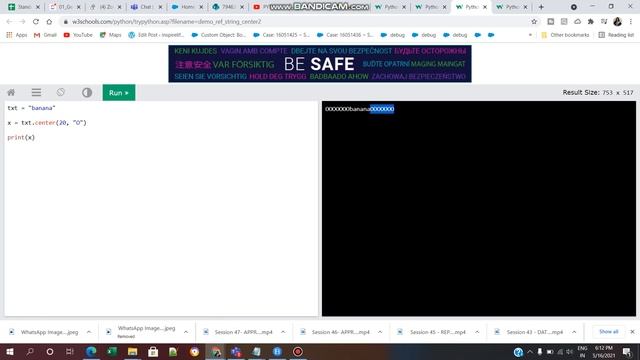 PYTHON:W3 SCHOOLS (Series) DAY-19/Python String Built-In Methods-class-1 /center()/count() смотреть онлайн