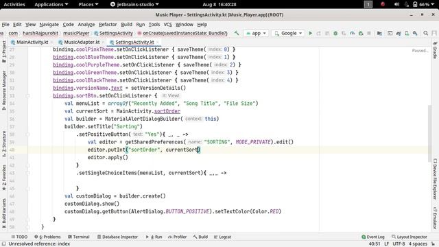 87.Audio Sort Feature | Media Cursor | Music Player App | Android Development Kotlin in Hindi смотреть онлайн