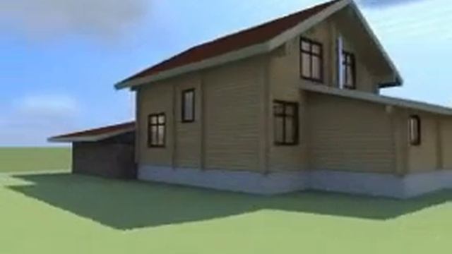 Дом из клеёного бруса с баней и гаражом. смотреть онлайн