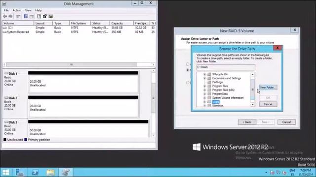 Creación de un RAID 5 en Windows Server 2012 R2 смотреть онлайн
