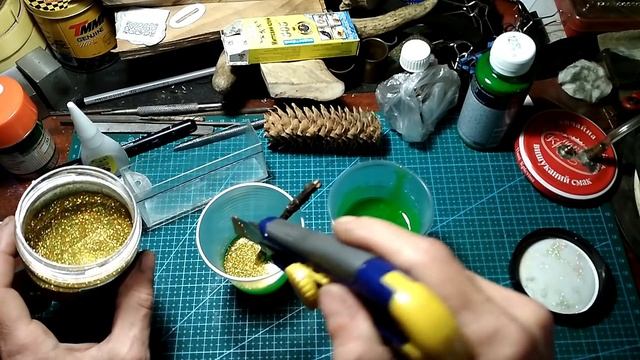 Заготовка для красивой рукояти ножа из шишки и эпоксидки смотреть онлайн