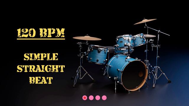 120 BPM - Simple Straight Drum Backing track | Metronome, Drum groove смотреть онлайн