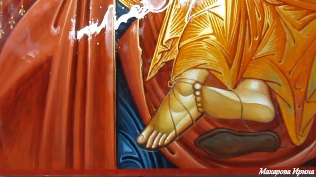 ВЕНЧАЛЬНАЯ ПАРА .Дописала иконы ,покрываю олифой . смотреть онлайн