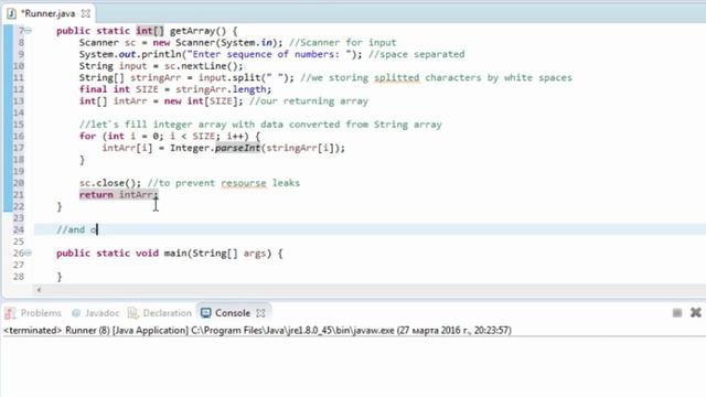 LEARN JAVA How to store input values in array смотреть онлайн