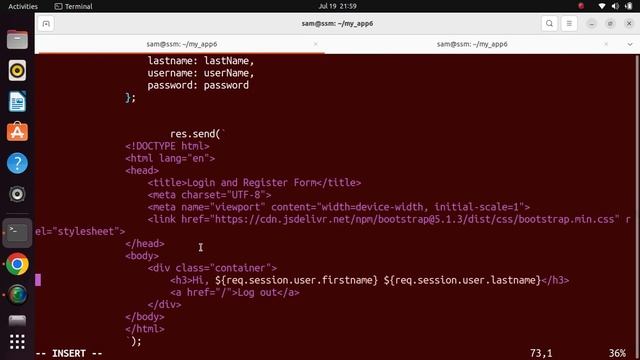 Node js Register Login using MySQL смотреть онлайн