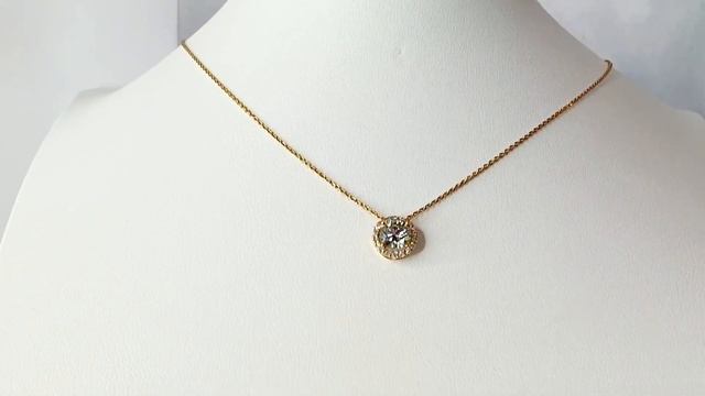 Колье с выращенными бриллиантами 1.187 ct смотреть онлайн