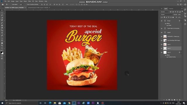 Design Fast Food Poster in Photoshop | Photoshop Tutorial смотреть онлайн