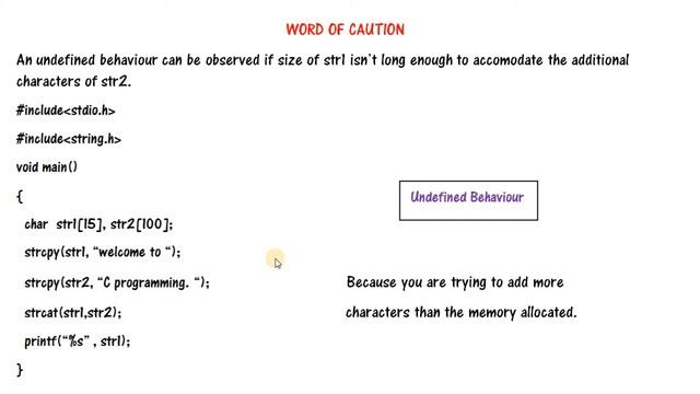 String Concatenate Functions - strcat() & strncat() смотреть онлайн