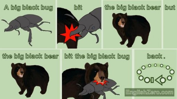 Tongue Twister 10 - A Big Black Bug Bit The Big Black Bear But the Big Black Bear Bit The Bug Back