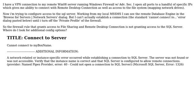 DevOps  SysAdmins: Firewall rules specific to SQL Server 2 Solutions!!