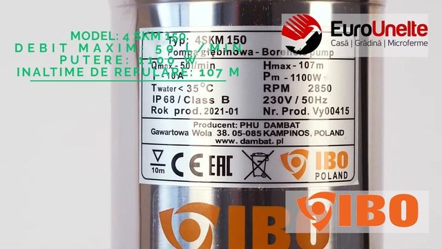 POMPA SUBMERSIBILA IBO DAMBAT 4SKM150 1100W CU PANOU CONTROL смотреть онлайн