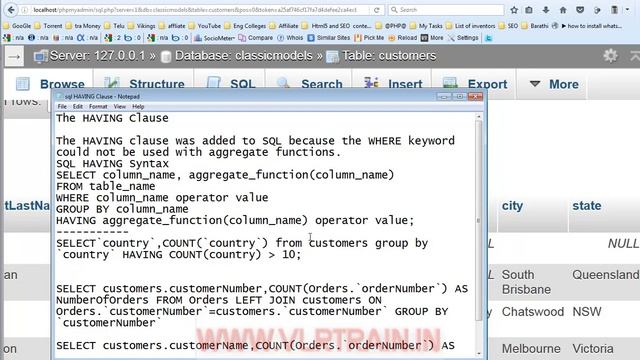 sql HAVING Clause English-vlr training смотреть онлайн