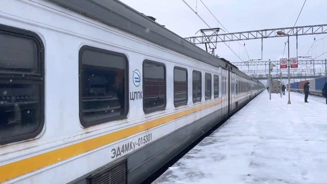 "Одна из двух!" ЭД4МКУ - 0153 отправляется со станции Селятино. смотреть онлайн