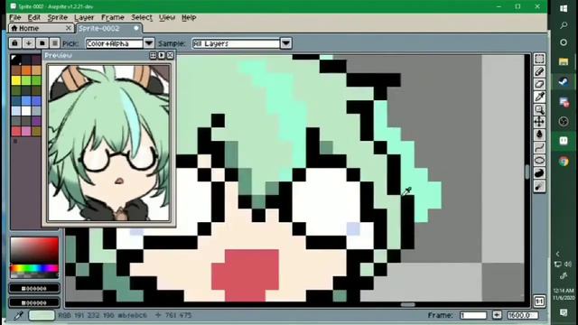 Sucrose Chibi (Genshin Impact) | Pixel Art Speedpaint смотреть онлайн