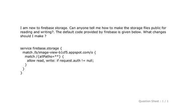 Android : Making firebase storage public for reading and writing on android смотреть онлайн