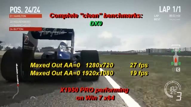 F1 2010 on Radeon X1950 PRO смотреть онлайн
