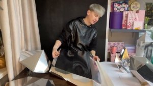 ПОЛИГОНАЛЬНЫЕ КРИСТАЛЛЫ. КАК СДЕЛАТЬ КРИСТАЛЛ ИЗ ЗЕРКАЛЬНОГО КАРТОНА ДЛЯ ФОТОЗОНЫ НА НОВЫЙ ГОД