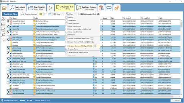 Filtering the Duplicate File list with Duplicate Cleaner Pro 5 смотреть онлайн