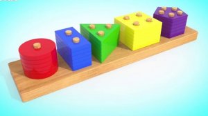 Учим фигуры - Учим цвета - Цветные фигурки