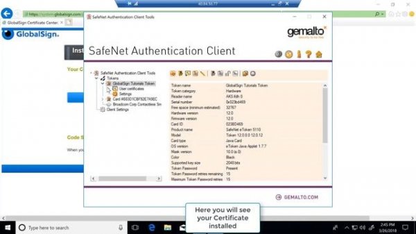 How to Install your Certificate onto a SafeNet USB Token