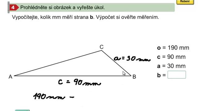 Obvod trojúhelníku (slovní úloha), Geometrie 3. ročník, strana 38, cvičení 4 смотреть онлайн