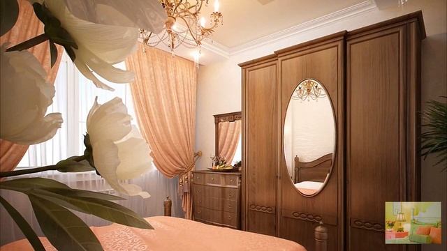 Персиковый цвет в интерьере спальни смотреть онлайн
