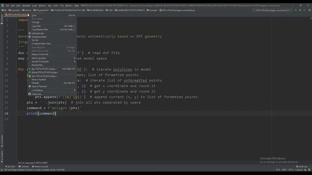 Generate PLAXIS polygon commands from CAD, DXF using PYTHON смотреть онлайн