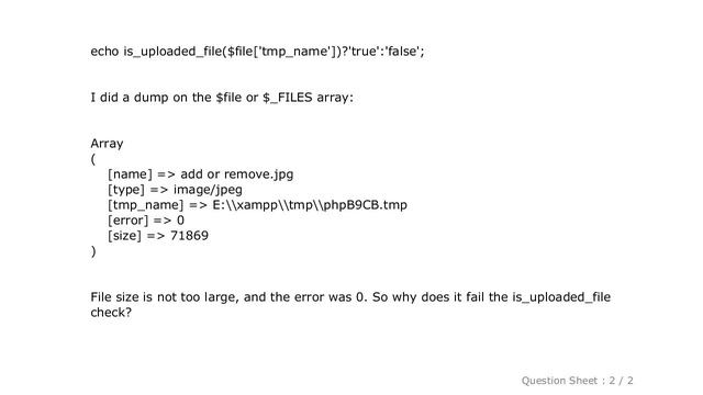 HTML : Why does image upload fail php's is_uploaded_file check? смотреть онлайн