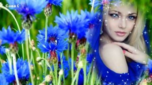 Васильковое платье