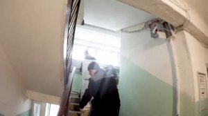 Спуск и погрузка холодильника 09 февраля 2019