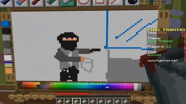 НИКИ ГРАБИТ БАНК | Pixel Painters Minecraft Minigame смотреть онлайн