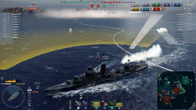 #Wows #Benham World of Warships 80k damage смотреть онлайн