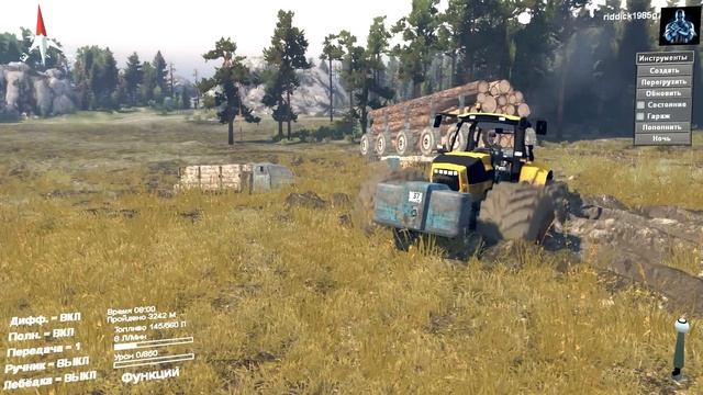 SpinTires DEUTZ Tractor Off-road Test смотреть онлайн