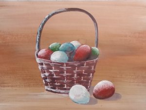 Мастер Класс. Гуашь. ОНЛАЙН УРОК. ПАСХАЛЬНАЯ КОРЗИНКА