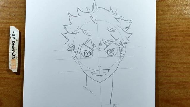 How to Draw HINATA SHOUYO [Haikyuu] - Step by step смотреть онлайн