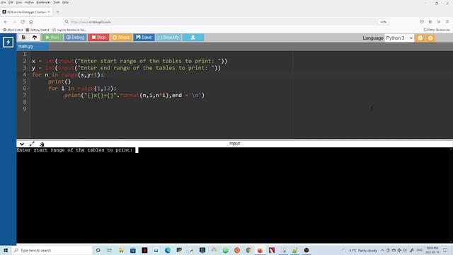 Nested For loops in Python | range of multiplication tables | Part 3 смотреть онлайн