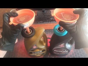 Лукойл Люкс и Генезис 5w40 заморозка до -30 C' и сравнение текучести моторных масел