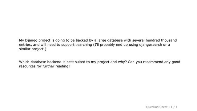 MySQL : MySQL vs PostgreSQL? Which should I choose for my Django project? смотреть онлайн