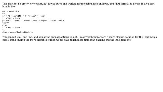 How to view all ssl certificates in a bundle? (11 Solutions!!) смотреть онлайн